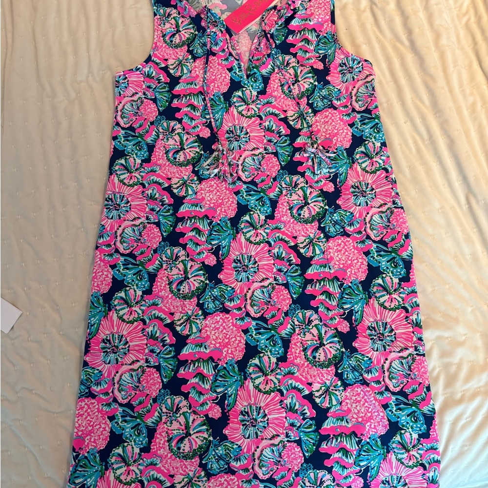 Lilly Pulitzer Pink and Blue Floral Swim Coverup